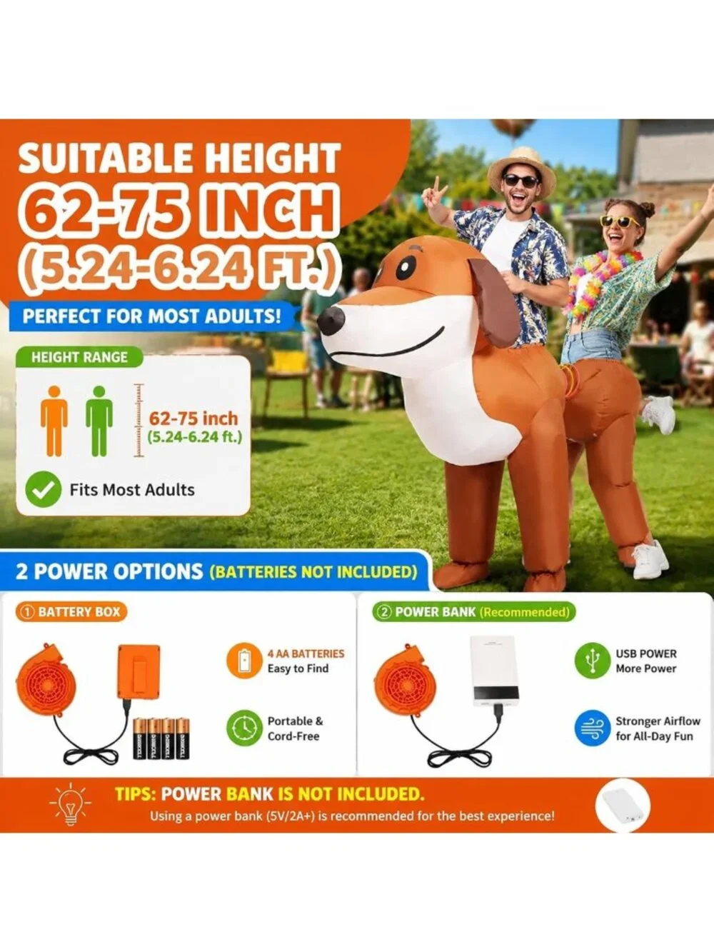 Inflatable Dachshund Dog Costume for Couples | Funny Matching Halloween Outfit